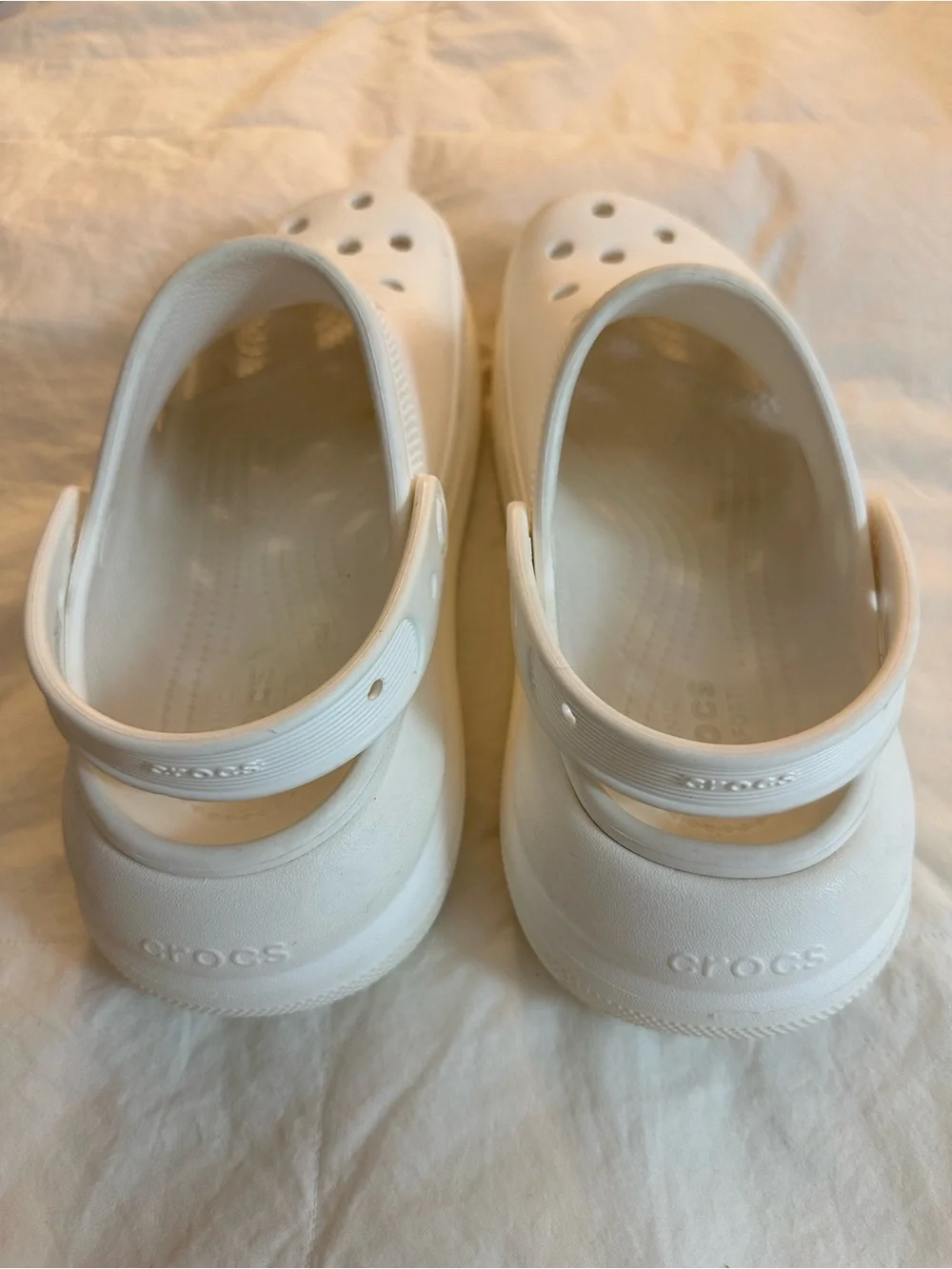 CROCS Classic Platform Clogs in White